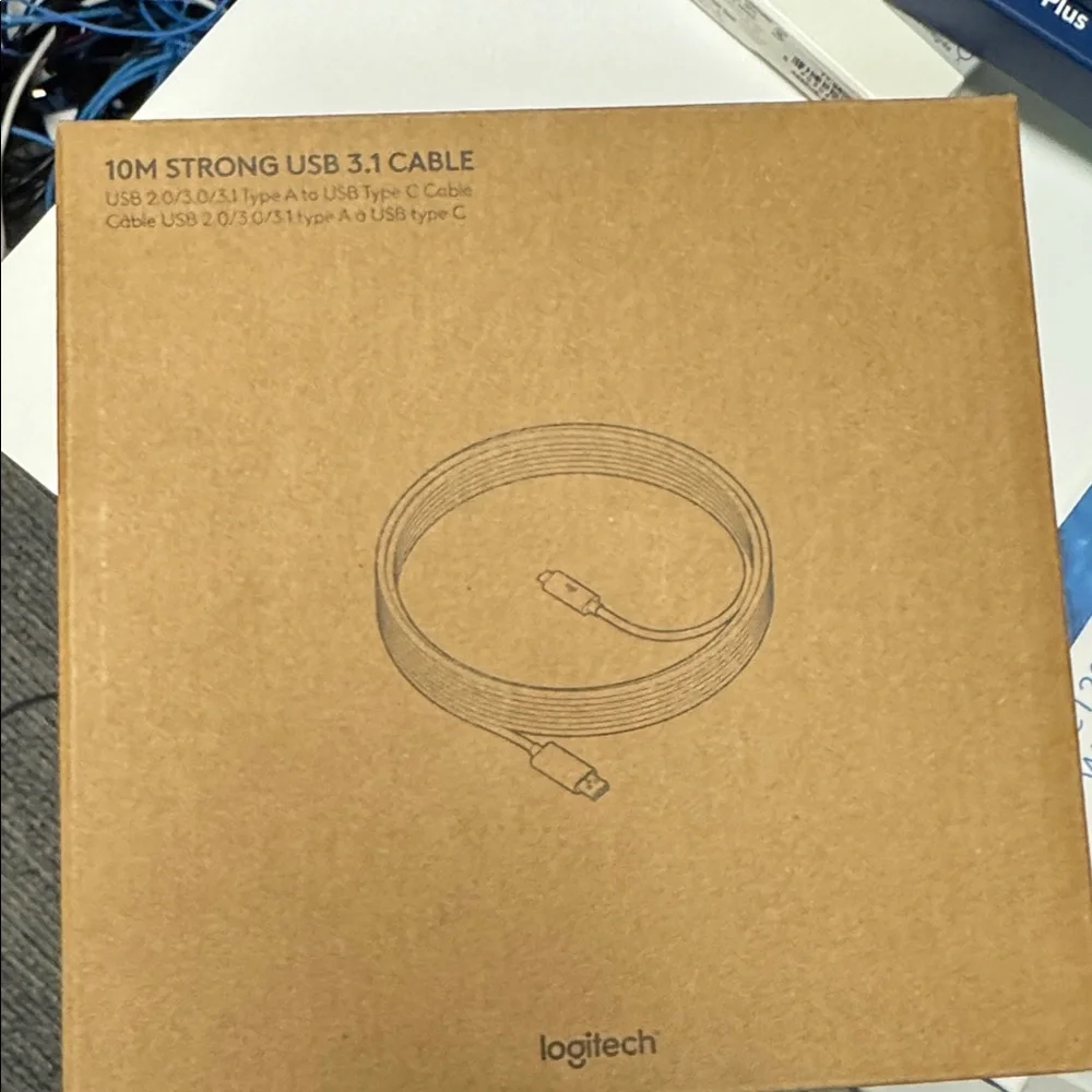 Logitech Brown Kraft Packaging for 10M Strong USB 3.1 Cable